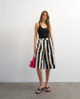 Topshop longline bermuda cargo short in mono stripe