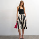 Topshop longline bermuda cargo short in mono stripe