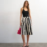 Topshop longline bermuda cargo short in mono stripe