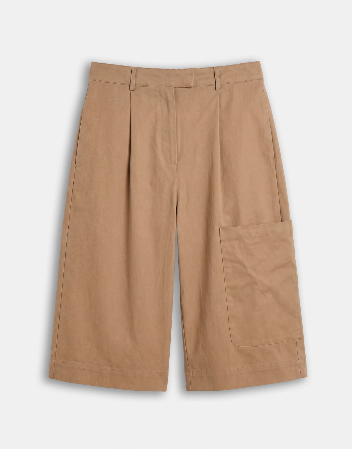 Topshop longline bermuda cargo short in ecru