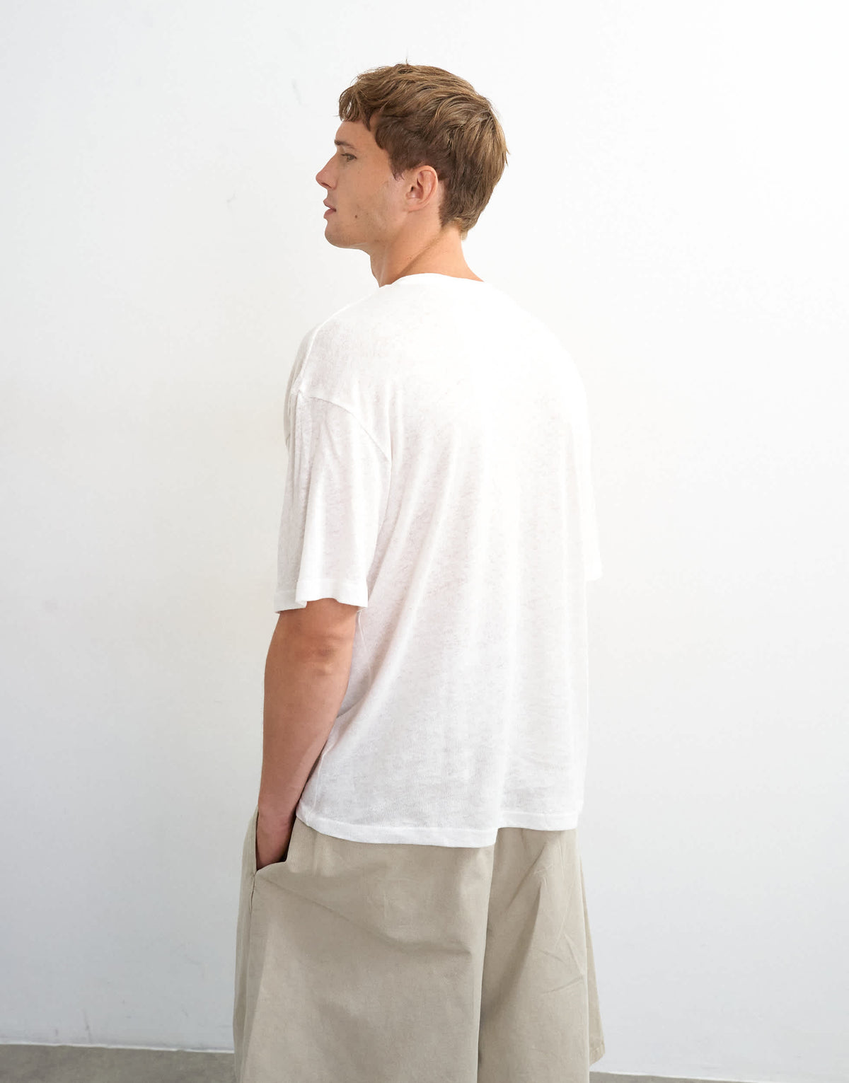 Topman relaxed fit linen mix t-shirt in ecru