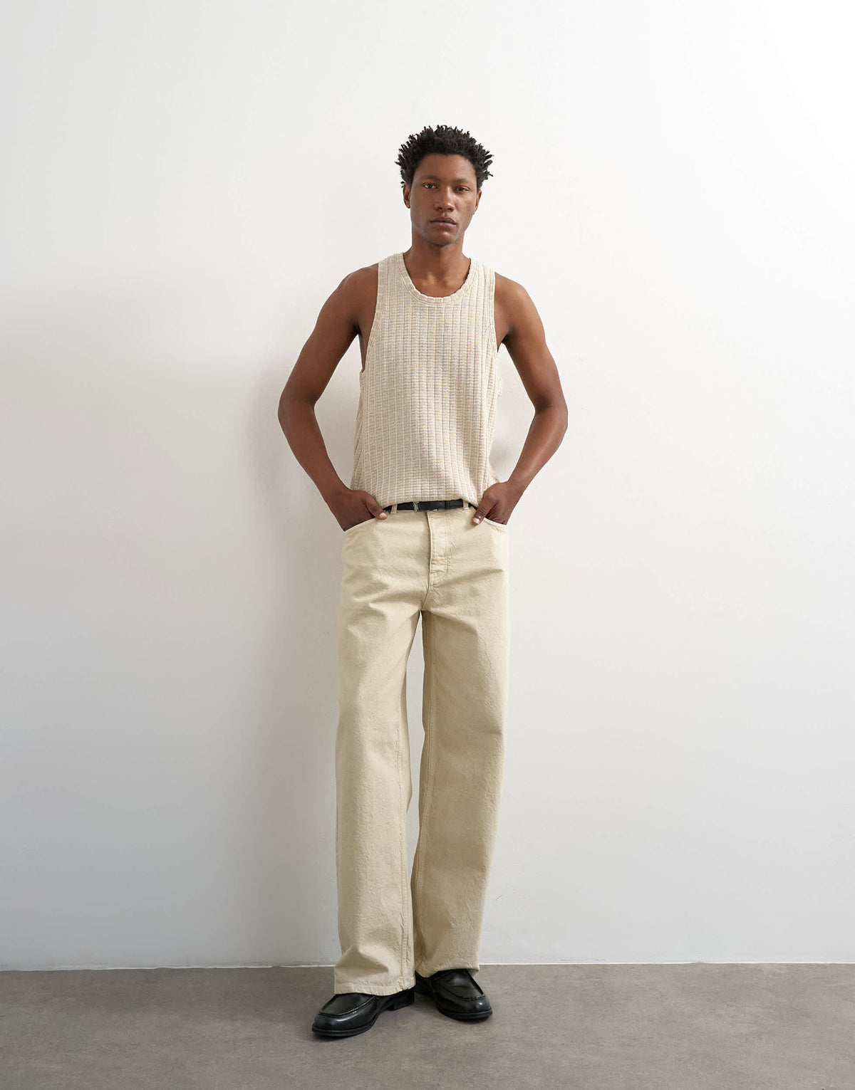 Topman relaxed fit textured vest in stone