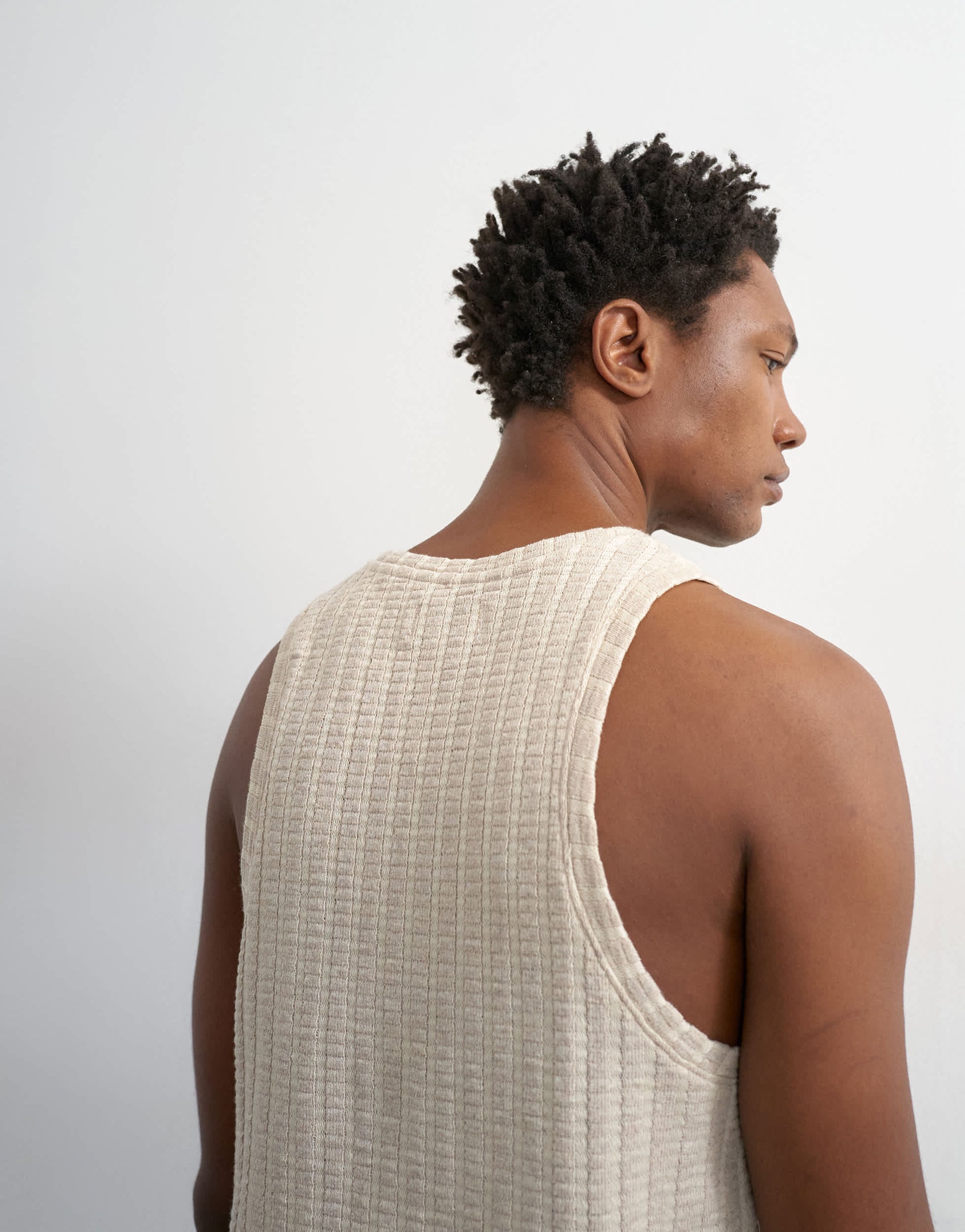 Topman relaxed fit textured vest in stone