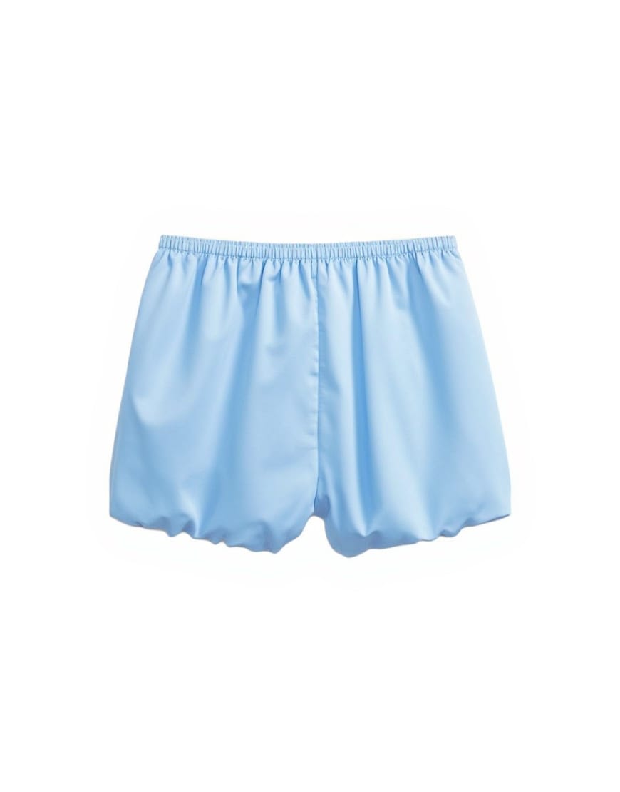 Topshop satin bubble short in blue