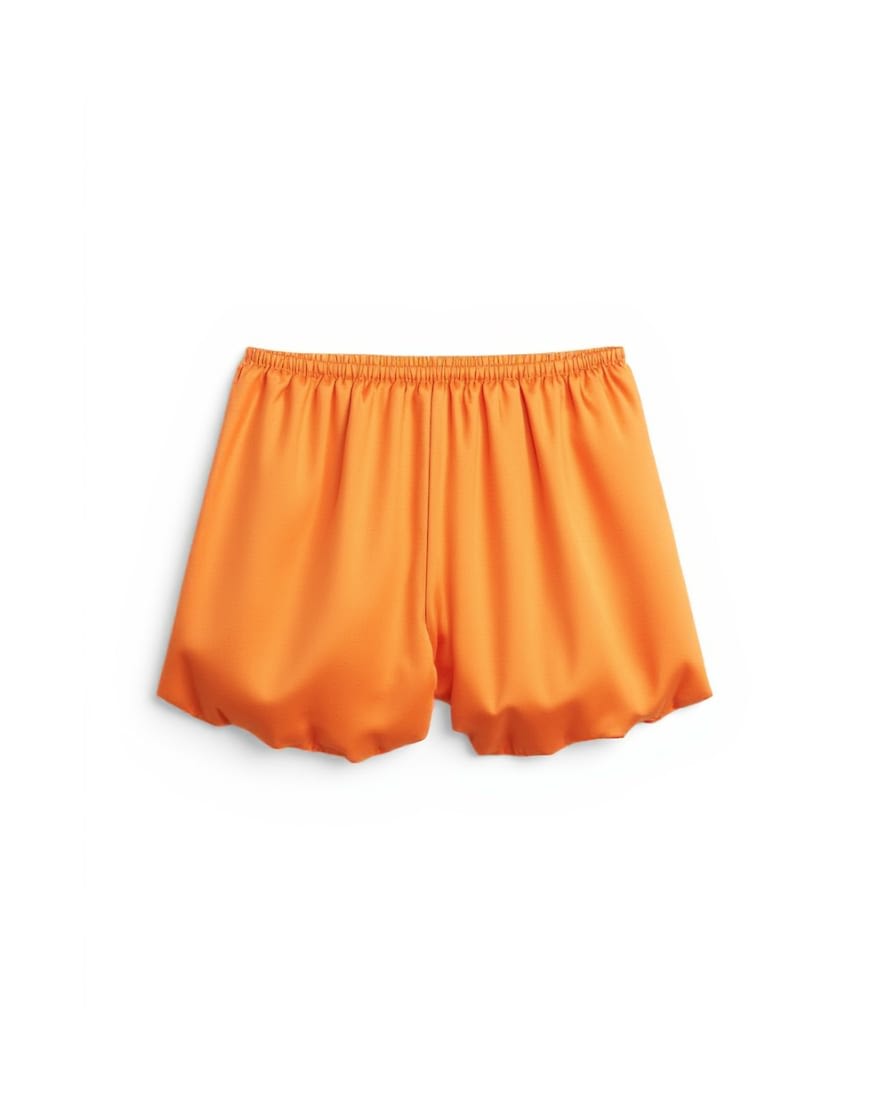 Topshop satin bubble short in orange