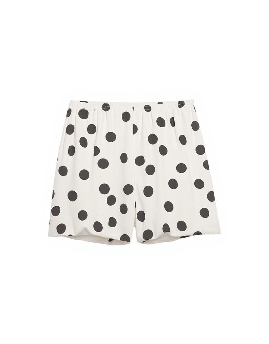 Topshop satin bubble short in polka dot