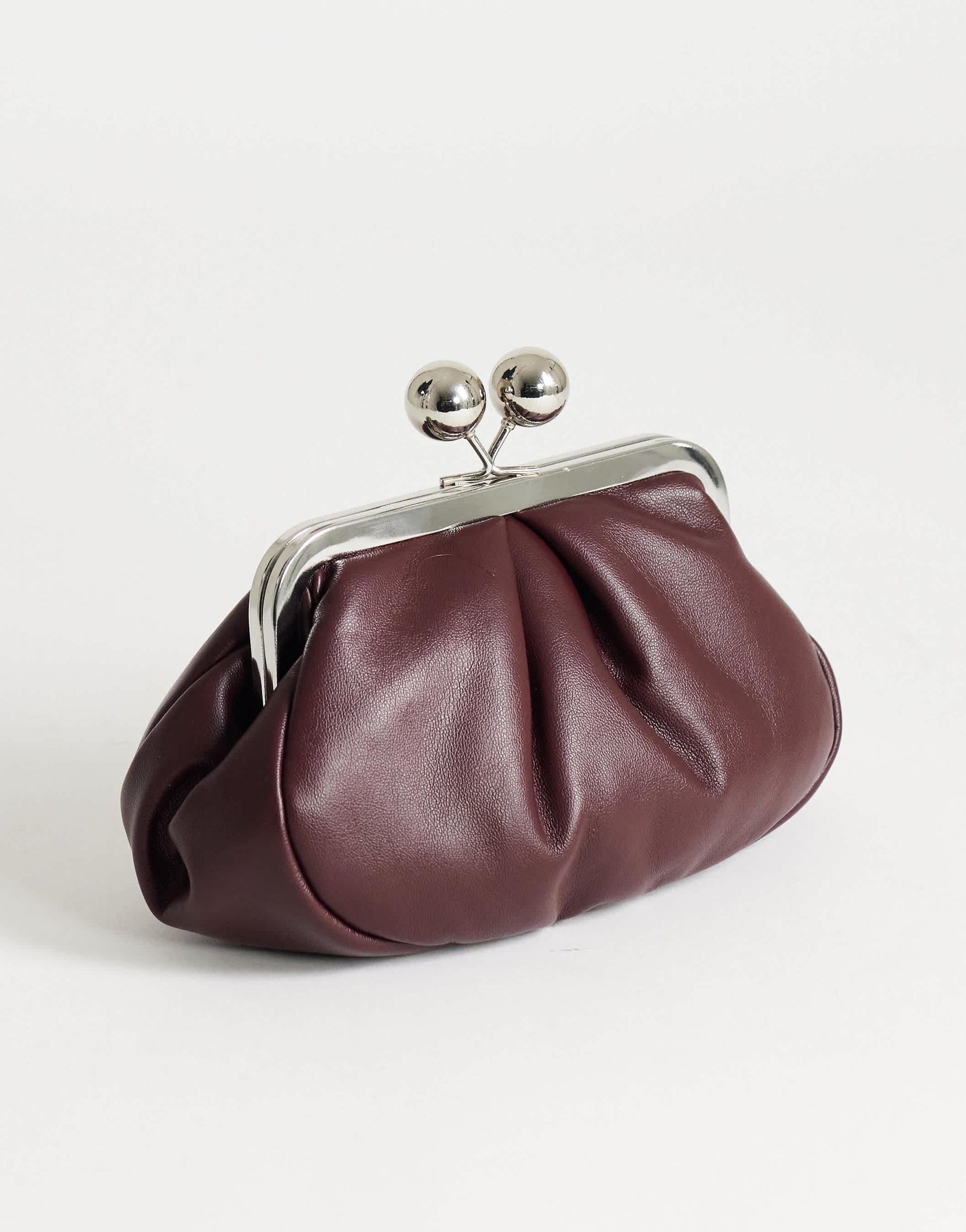 Topshop Clover small clutch bag in aubergine