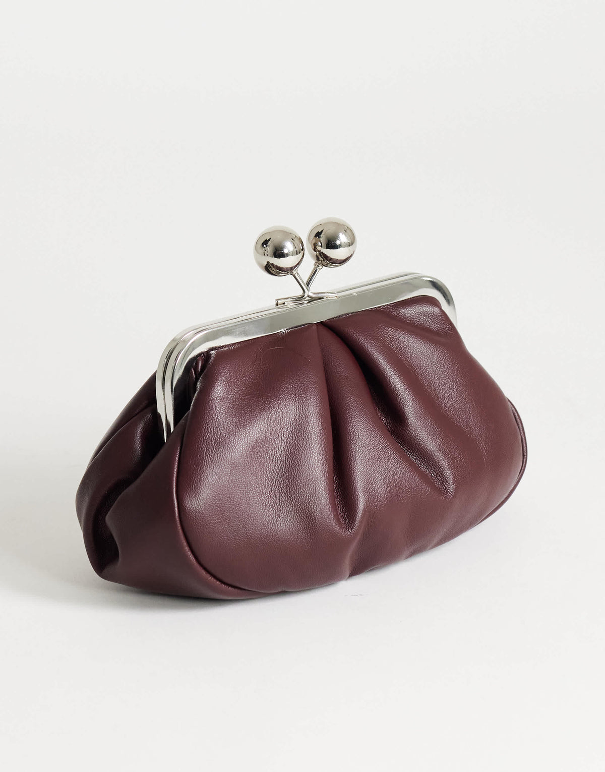 Topshop Clover small clutch bag in aubergine