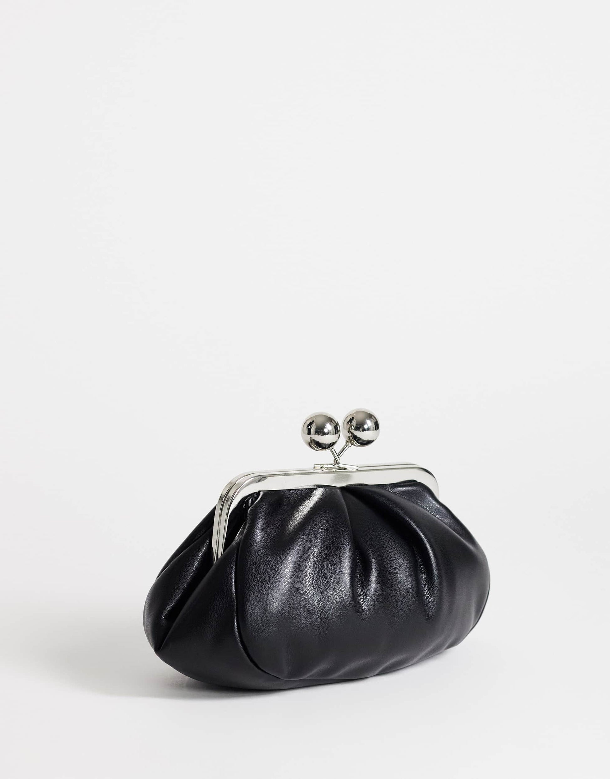 Topshop Clover small clutch bag in black in black