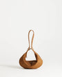 Topshop Grace small faux suede scoop grab bag in tan