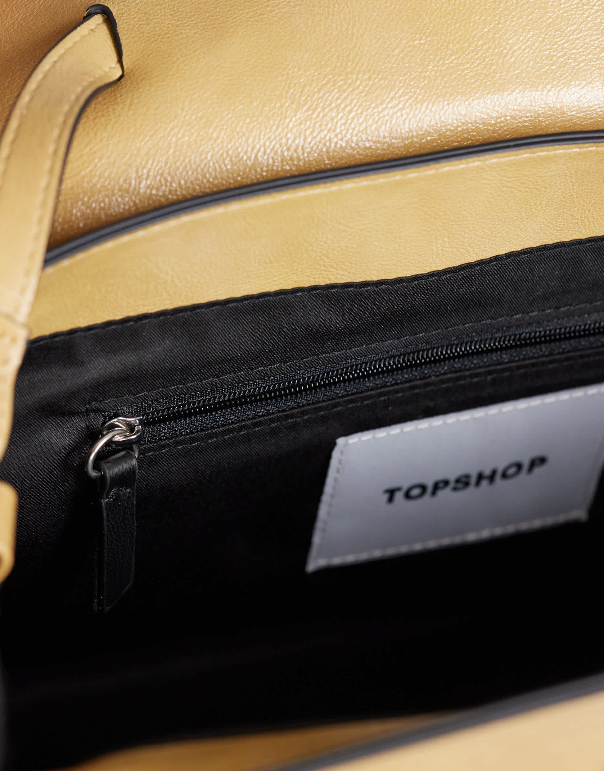 Topshop Stevey medium shoulder bag in buttermilk