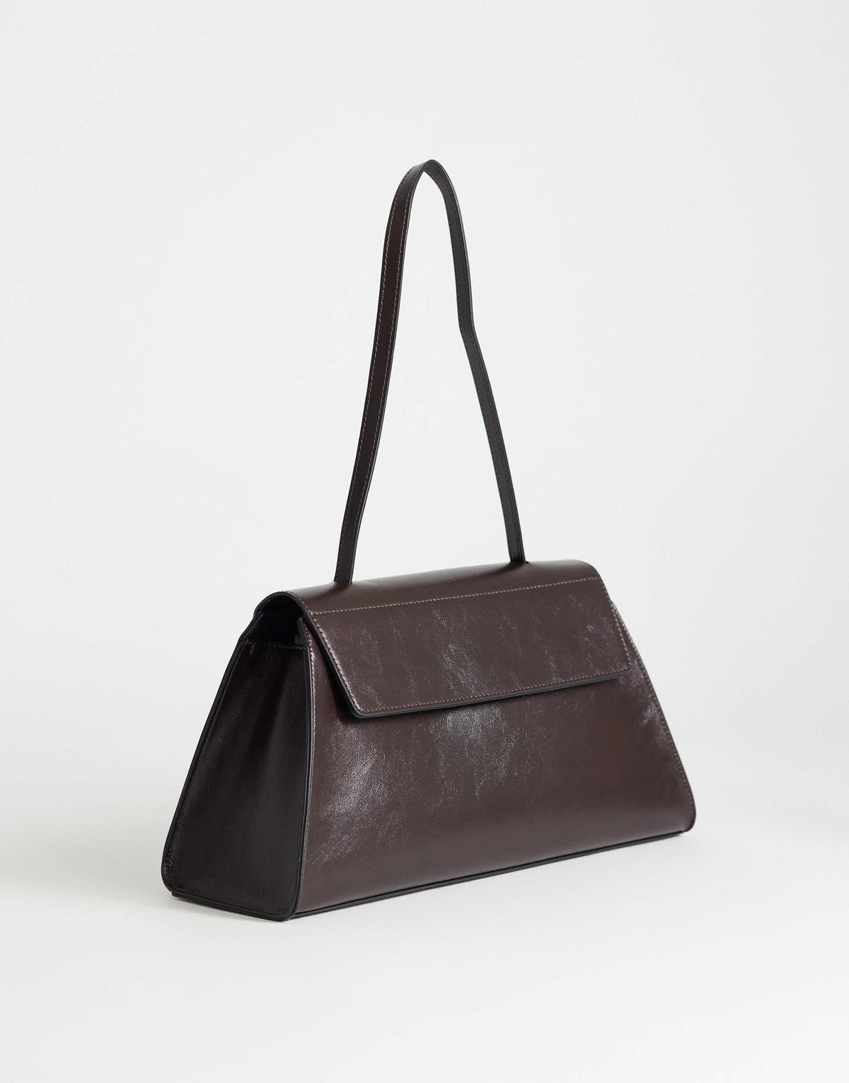 Topshop Stevey medium shoulder bag in chocolate