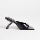Topshop Octavia strappy high diamante heel sandal in black