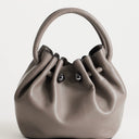 Topshop Paige medium ring handle grab bag in grey