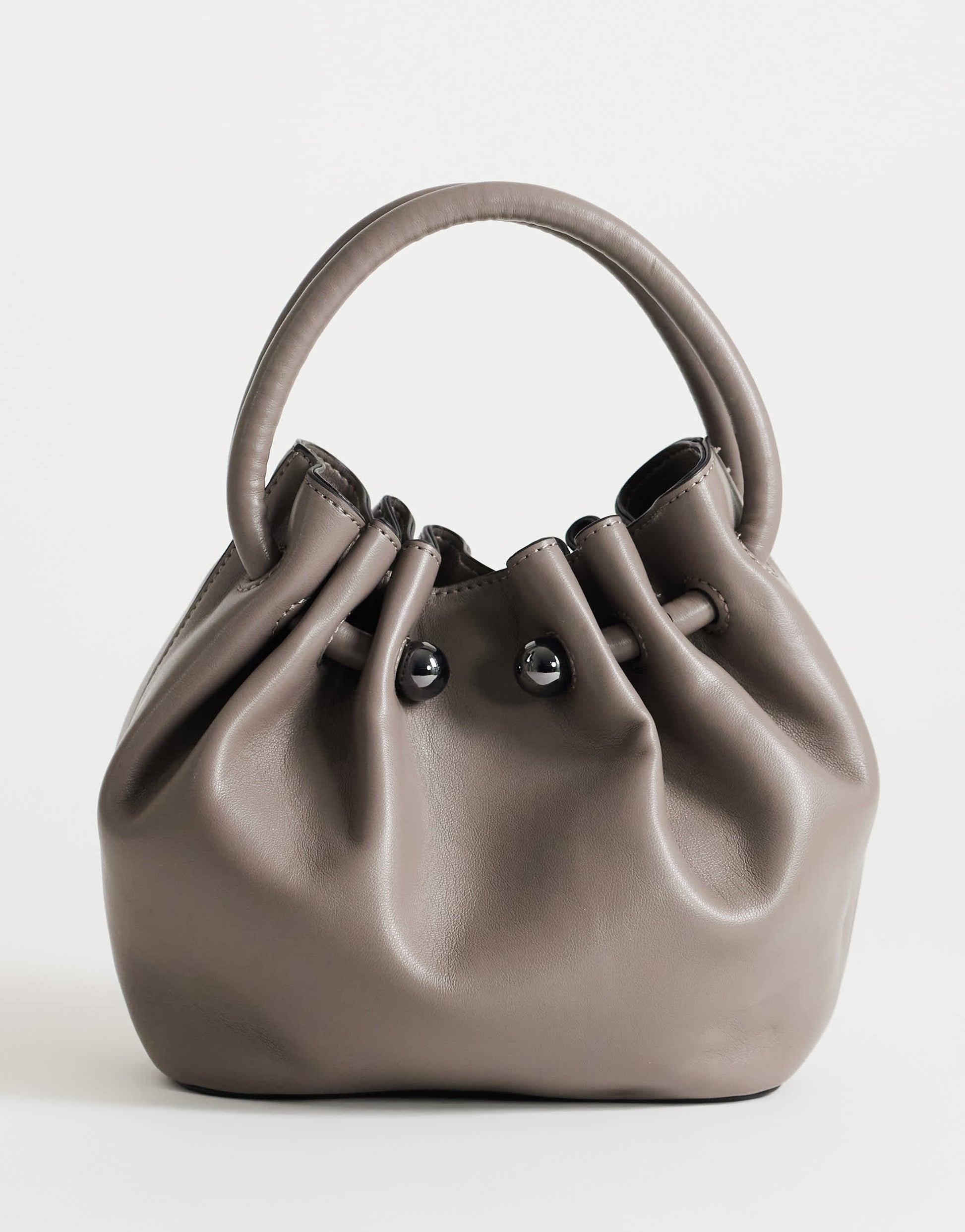 Topshop Paige medium ring handle grab bag in grey