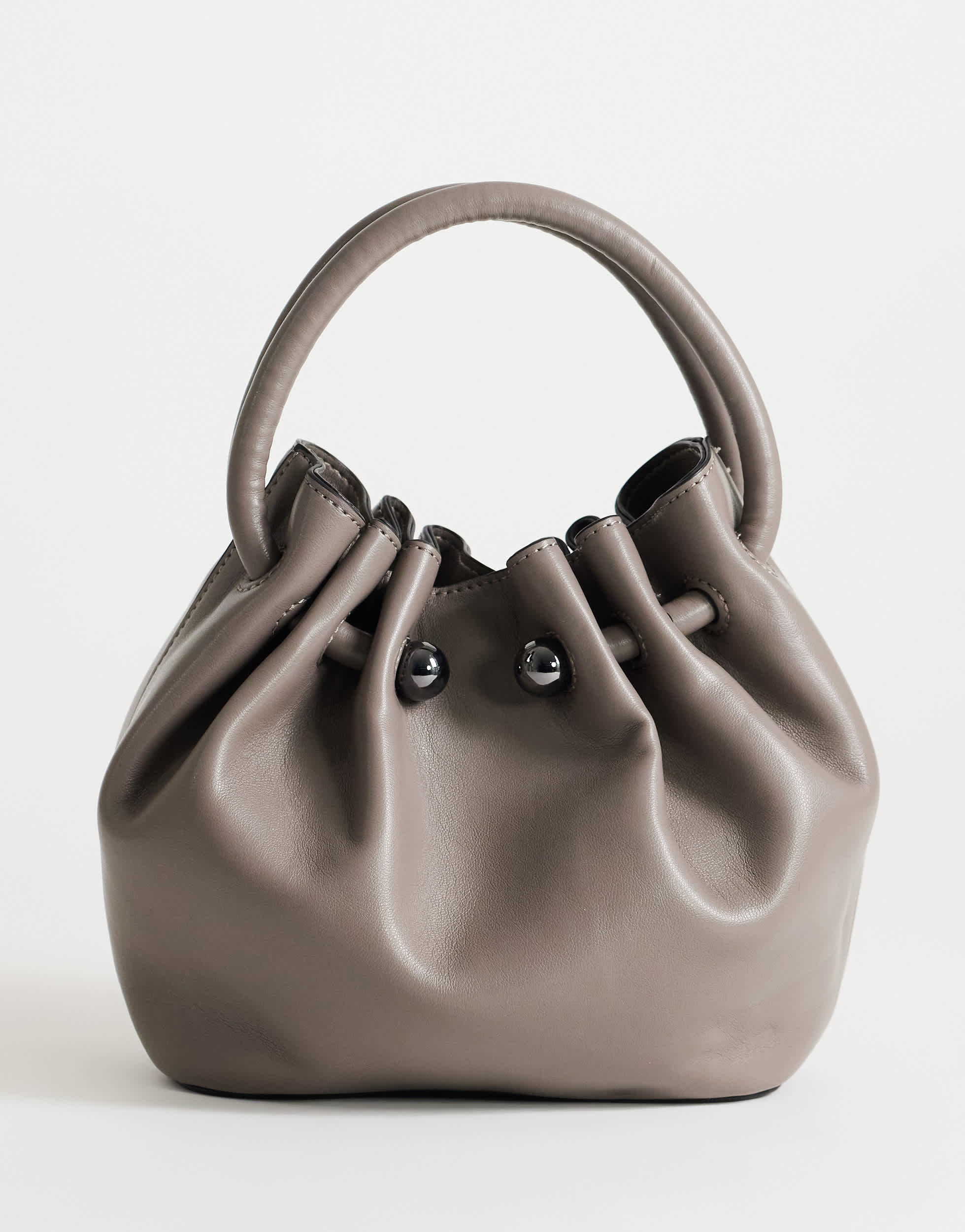 Topshop Paige medium ring handle grab bag in grey