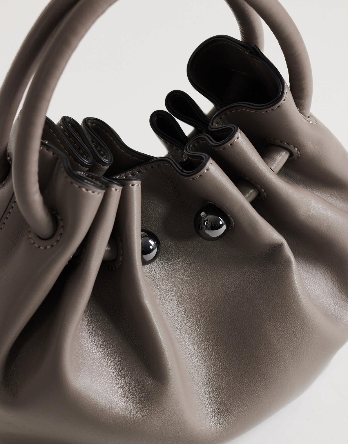 Topshop Paige medium ring handle grab bag in grey