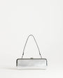 Topshop Poppy small rectangle clasp shoulder bag in silver