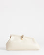 Topshop Carlie medium clutch with hardware in stone