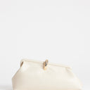 Topshop Carlie medium clutch with hardware in stone