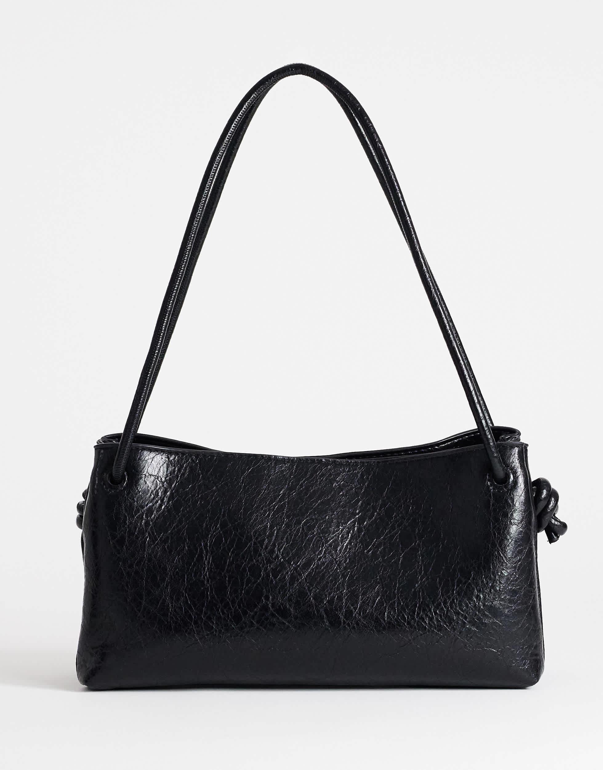 Topshop Schelby medium flat bowler in black
