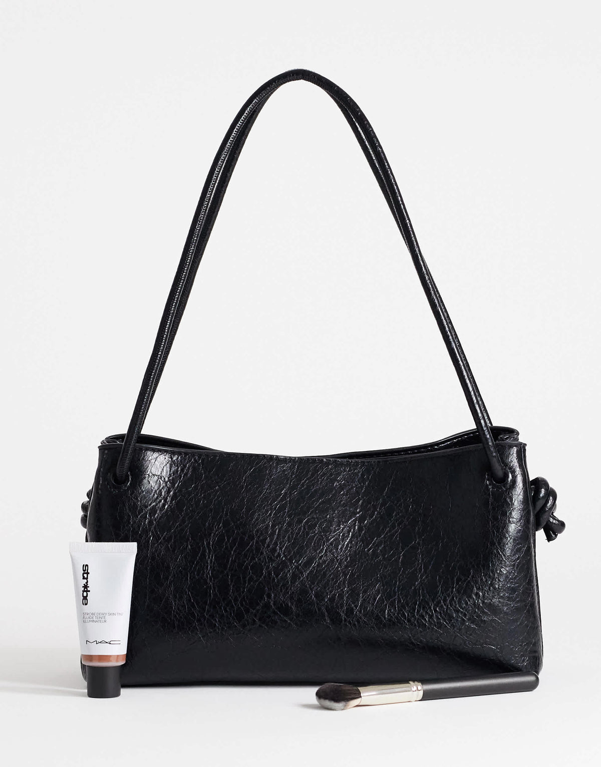 Topshop Schelby medium flat bowler in black