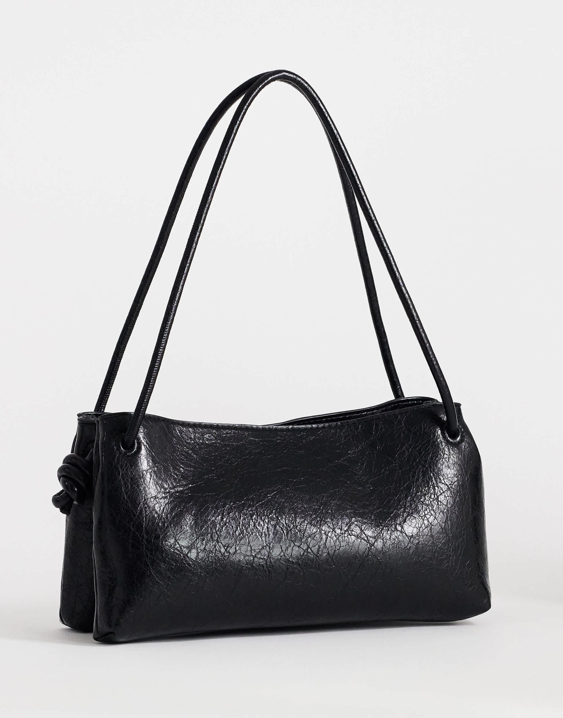 Topshop Schelby medium flat bowler in black