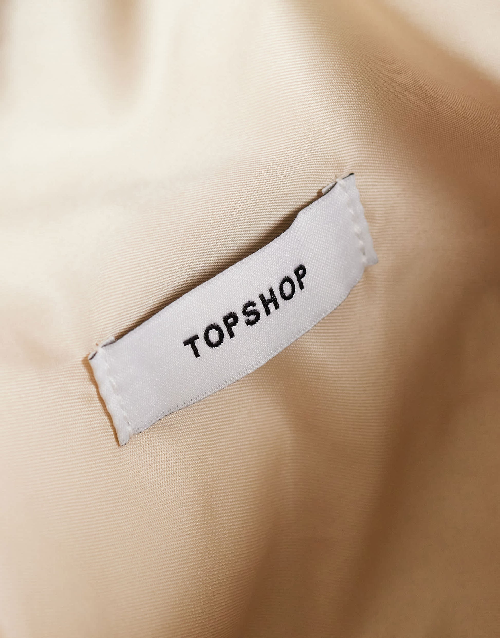 Topshop Pippa oversized fringe clutch bag in stone