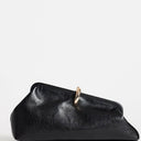 Topshop Carlie medium clutch with hardware in black