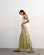 Topshop mesh balloon maxi skirt in check