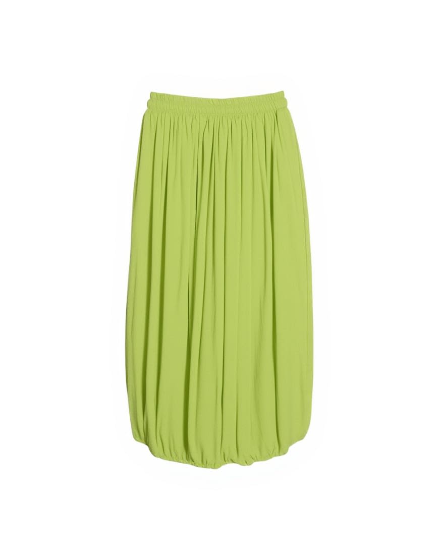 Topshop mesh balloon maxi skirt in green