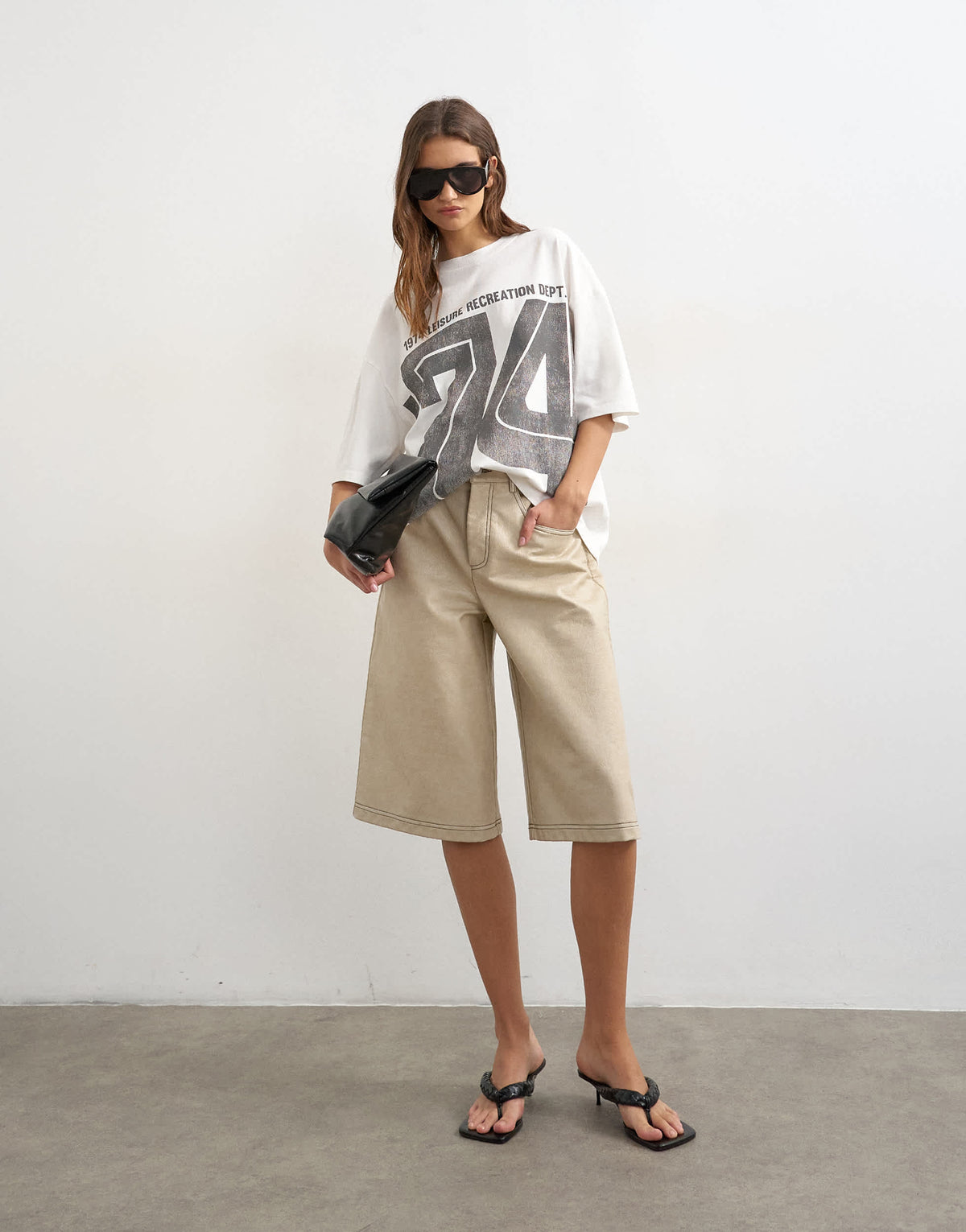 Topshop 'Vintage 74' graphic tee in white