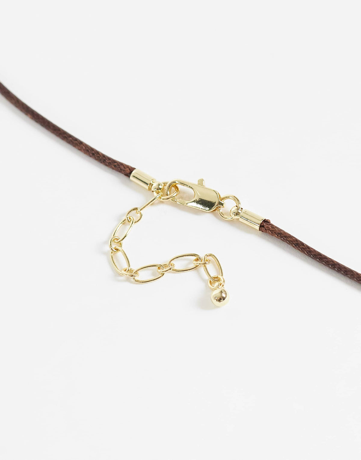Topshop Magnus cord necklace with beads and tassel in chocolate