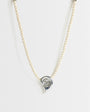 Topshop Mika rope choker with shell pendant in off white and silver