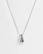 Topshop Matilda teardrop pendant necklace in silver