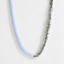 Collier perlé Topshop Mateo argent et bleu