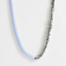 Collier perlé Topshop Mateo argent et bleu