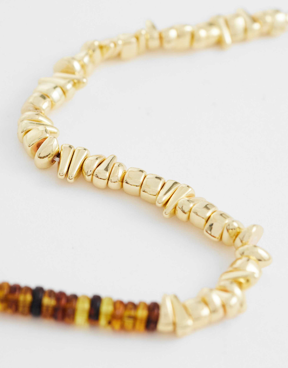 Topshop Mateo beaded necklace in gold and orange