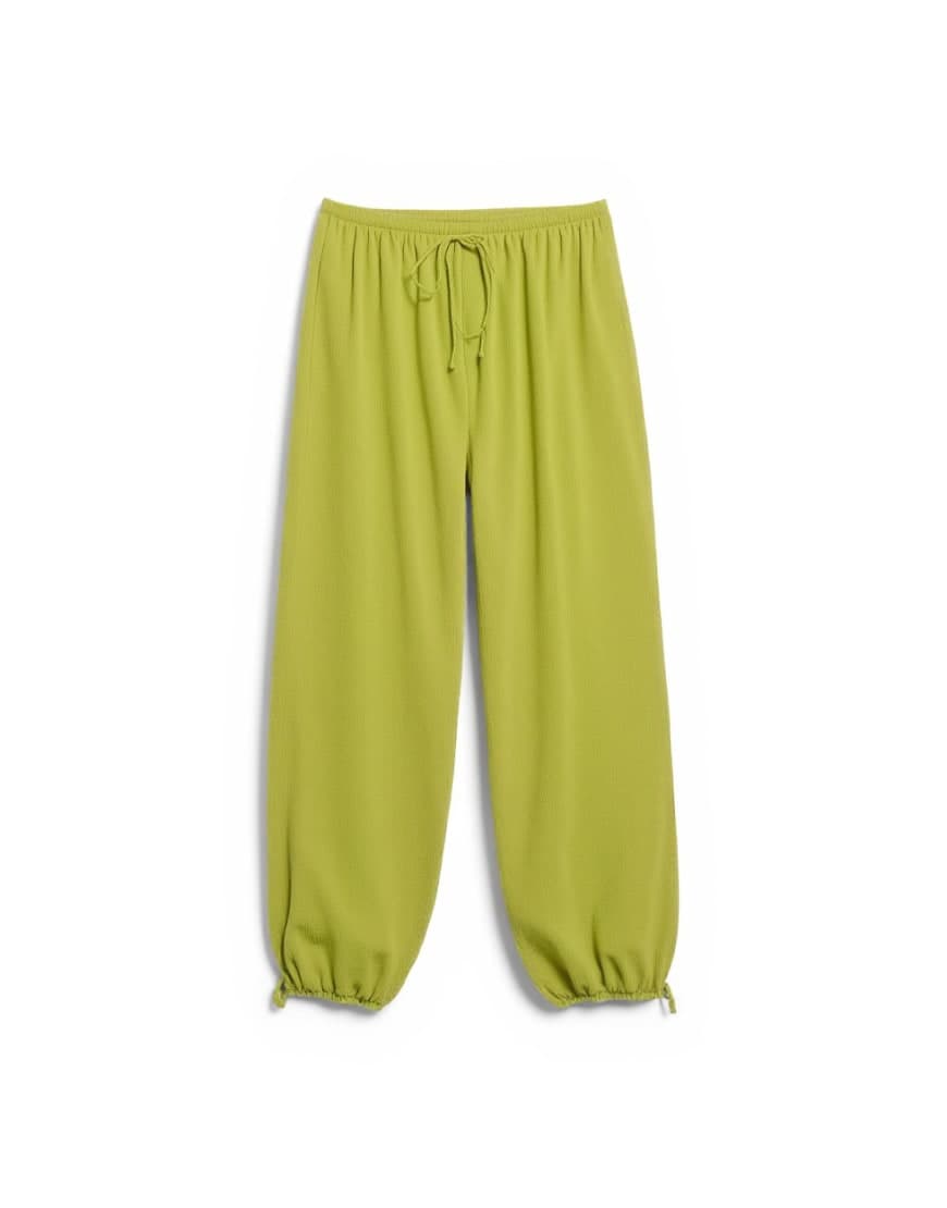 Topshop plisse balloon trouser in green