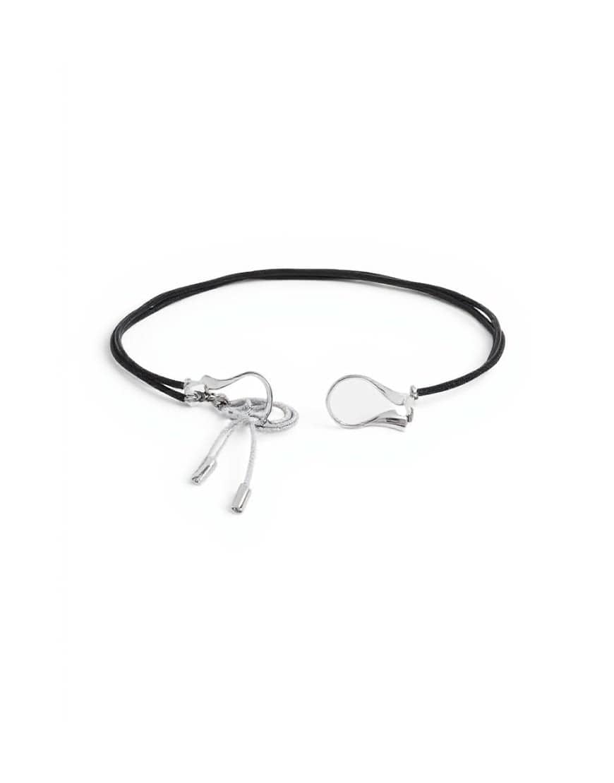 Topshop Annie hardware tie belt in black and silver