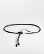 Topshop Annie hardware tie belt in black and silver