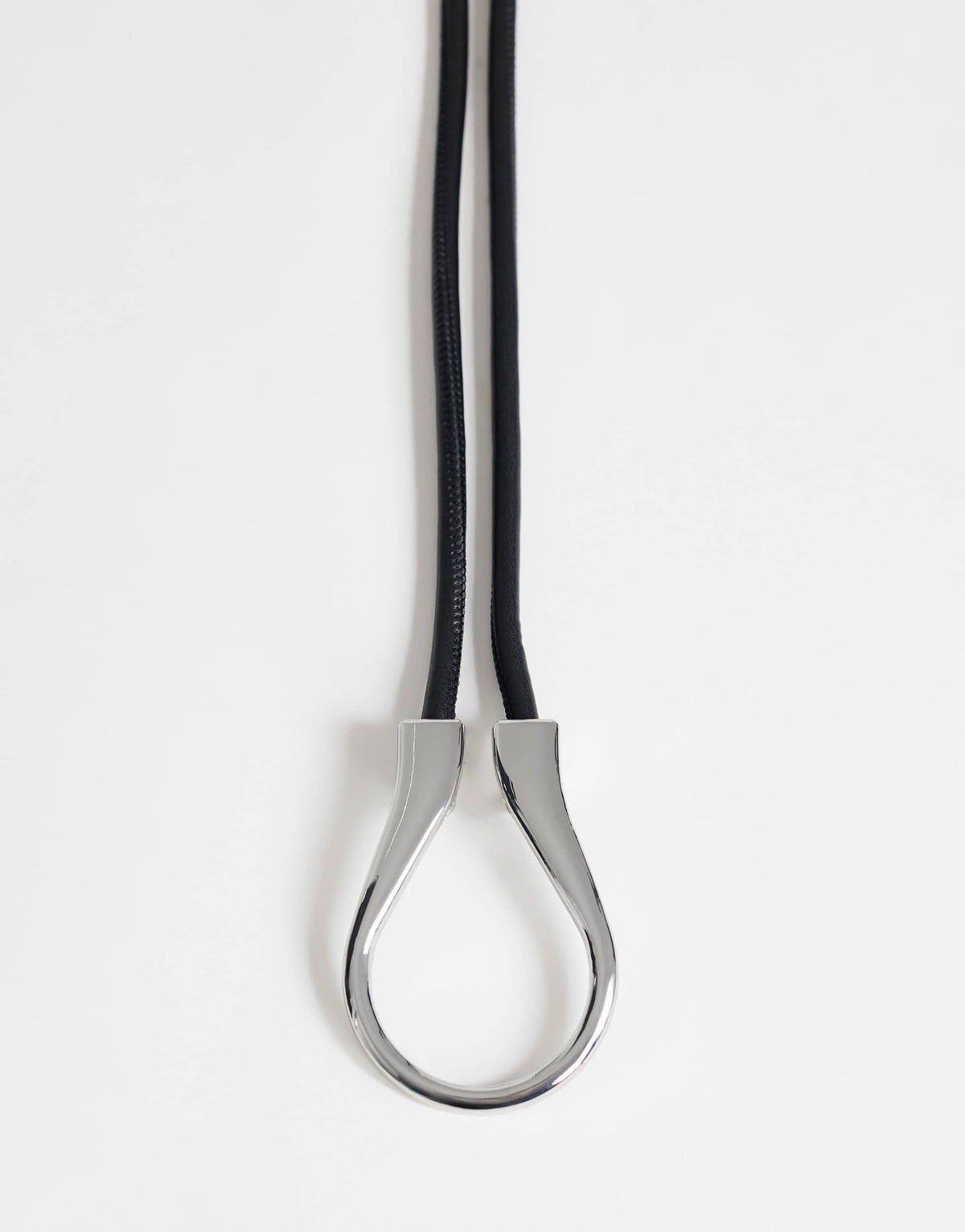 Topshop Annie hardware tie belt in black and silver