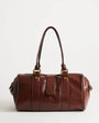 Topshop Star medium hardware detail bowler shoulder bag chocolate