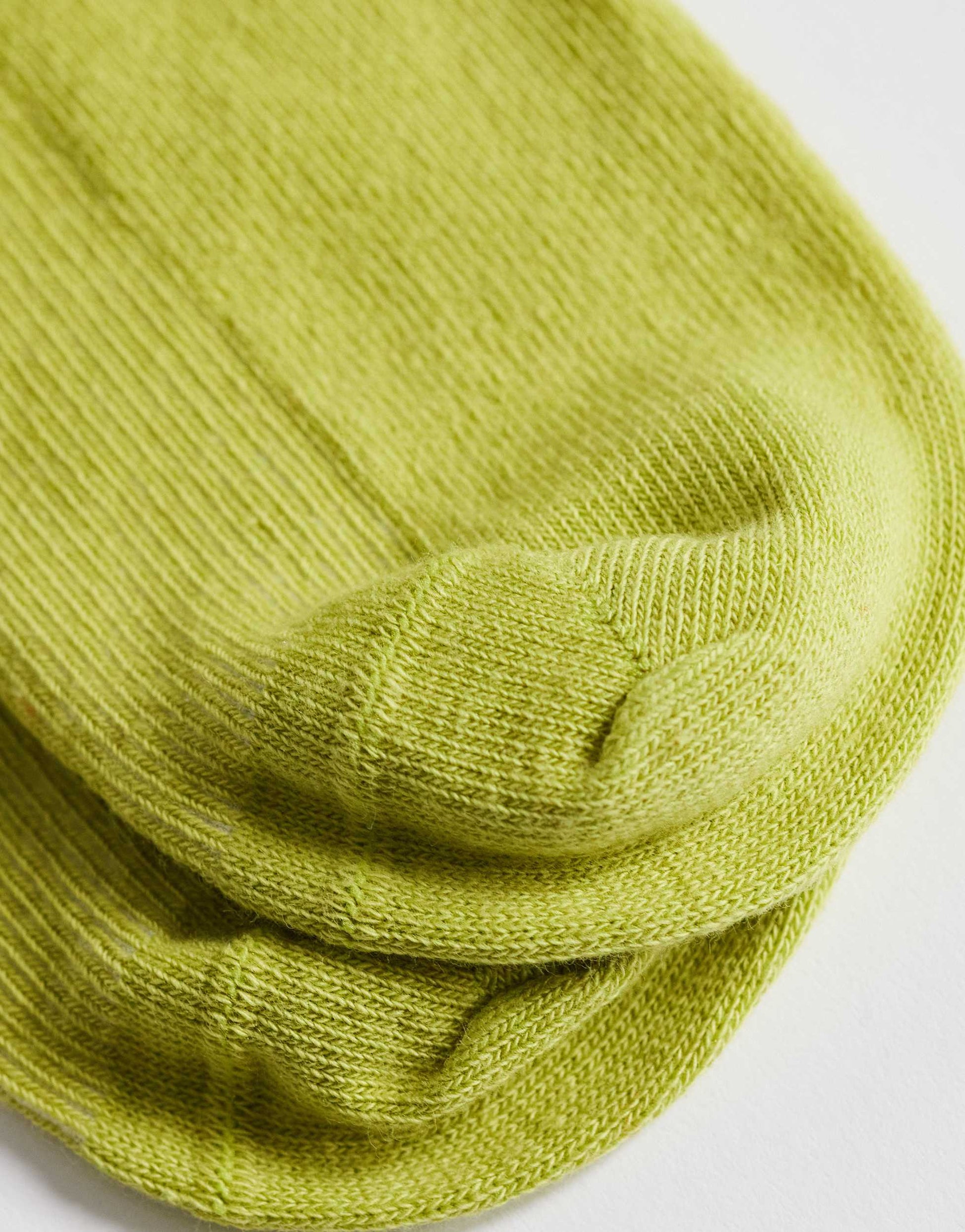 Topshop ribbed frill socks in lime