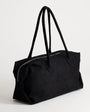 Topshop Tabby large suedette weekend bag in black weave