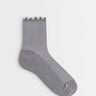 Topshop ribbed frill socks in grey