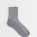 Topshop ribbed frill socks in grey