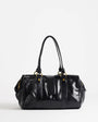 Topshop Star medium hardware detail bowler shoulder bag in black