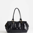 Topshop Star medium hardware detail bowler shoulder bag in black