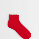 Chaussettes à volants côtelées Topshop en rouge